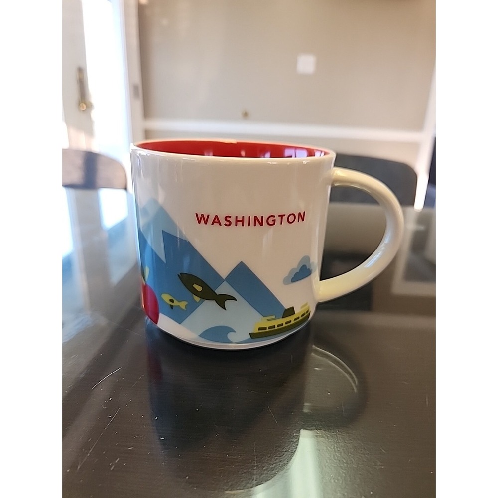 2016 Starbucks WASHINGTON 14oz Ceramic Mug You Are Here Collection